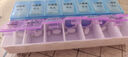 戰舵雙排分裝隨身小藥盒 七天一周便攜大容量藥盒 14格開(kāi)蓋藥品收納盒 14格藍紫雙色 13.4*7*2.5cm （不可拆卸） 1個(gè) 曬單實(shí)拍圖