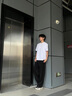 卡賓男裝 創(chuàng)意logo火焰T恤2025夏季新款卷邊貼布繡 漂白色02 M /170/48 曬單實(shí)拍圖