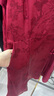 俞兆林媽媽夏裝時尚顯瘦氣質(zhì)連衣裙女喜婆婆婚宴禮服短袖長裙中老年女裝 紅色2號 5XL （適合145-160斤） 曬單實拍圖