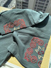 管先生中國風(fēng)男裝亞麻七分袖T恤刺繡棉麻夏裝上衣寬松大碼新中式苧麻t恤 YM617灰藍(lán)色 2XL 曬單實(shí)拍圖