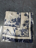 小方巾女送媽媽禮物出游實(shí)用時(shí)尚高級(jí)感圍脖母親節(jié)禮物絲巾領(lǐng)巾 藍(lán)色 70*70CM 曬單實(shí)拍圖