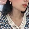 迪后（Dirholl）品牌和田玉竹節(jié)耳環(huán)女士氣質(zhì)高級(jí)感耳飾送女友七夕情人節(jié)生日禮物 有你竹夠耳環(huán)-白金色+精美禮盒 曬單實(shí)拍圖
