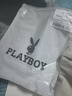 花花公子（PLAYBOY）長(cháng)袖T恤男春夏季新款衣服男裝潮牌商務(wù)休閑v領(lǐng)親膚修身打底衫 米色常規款 XL 曬單實(shí)拍圖