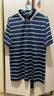 安東尼奧【11.4%桑蠶絲+88.6%棉】自然纖維短袖t恤條紋POLO衫男士夏季服裝 曬單實(shí)拍圖