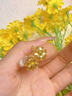 中國黃金（CHINA GOLD）黃金耳釘女款立體足金玫瑰花耳墜耳鉤情人節(jié)日生日禮物送女友愛人 玫瑰花耳鉤【贈(zèng)S925銀耳鉤】約0.6g 曬單實(shí)拍圖