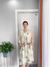 俞兆林（YUZHAOLIN）中國風(fēng)媽媽連衣裙夏裝套裝新中式中老年女裝雪紡小衫上衣兩件套 杏色(外披+內裙兩件套) 3XL (推薦121-130斤) 曬單實(shí)拍圖