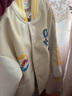 銘富天（MINGFUTIAN）美式潮牌字母刺繡棒球服外套男春秋季寬松百搭帥氣上衣飛行員夾克 JS-207黑色 XL (建議體重130-140斤) 曬單實(shí)拍圖