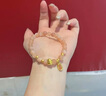 中國黃金（CHINA GOLD）招財貓黃金手鏈女款足金貓咪太陽石手串情人節(jié)生日禮物送女友老婆 招財貓?zhí)柺宙?曬單實拍圖