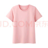 艾米戀四季t恤短袖女百搭圓領純色打底衫可單穿t恤上衣D3106 粉色 M(160/84A) 曬單實拍圖