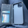 簡魏 適用蘋果13手機殼翻蓋皮套iPhone13proMax男款皮紋保護套高檔13pro防摔全包女款 Apple iPhone 13ProMax【黑色】 曬單實拍圖