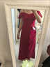 皮爾卡丹（PIERRE CARDIN）敬酒服新娘小個(gè)子新款結(jié)婚訂婚小禮服吊帶小眾紅色連衣裙長(zhǎng)款薄款 酒紅色長(zhǎng)款 XL 曬單實(shí)拍圖