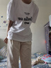 塵行者美式重磅短袖t恤男純棉夏季寬松上衣服五分半袖學(xué)生ins潮牌打底衫 【暢銷版 230G短T】T632白色 M 曬單實(shí)拍圖