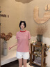 Teenie Weenie小熊T恤女2025年夏季新款海軍風(fēng)休閑圓領(lǐng)條紋短袖T恤女 曬單實(shí)拍圖