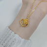 中國黃金CHINA GOLD牡丹花黃金項鏈女足金吊墜七夕情人節(jié)禮物送女友老婆生日實用 京速達-足金牡丹花黃金項鏈贈S925鏈 曬單實拍圖