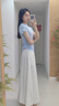 莫代爾溫柔風(fēng)半身裙兩件裝女2025夏季新款高腰氣質(zhì)a字薄款透氣套裝裙子 藍(lán)色上衣+半身裙 L 100-110斤 曬單實(shí)拍圖