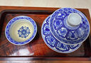 洛湘景德鎮(zhèn)蓋碗高端柴窯手繪青花八寶吉祥紋陶瓷三才蓋碗家用泡茶單碗 柴窯青花八寶蓋碗170ML 曬單實拍圖