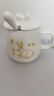 泉勁十二生肖杯子可愛(ài)喝水牛奶暖暖水杯咖啡杯恒溫杯白色馬克杯帶蓋勺 生肖兔(北歐白)+蝴蝶白蓋+鋼勺 曬單實(shí)拍圖