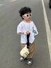 G.DUCKKIDS小黃鴨童裝男童夏季套裝2025新款中小兒童衣服男孩短袖T恤兩件套 恐龍 80 7-11月(建議寶寶75-85cm)cm 曬單實(shí)拍圖