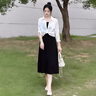 溫格芳 連衣裙女2025夏季新款高級(jí)感穿搭減齡時(shí)尚套裝氣質(zhì)休閑吊帶裙子 杏色襯衫+黑色連衣裙 XL 曬單實(shí)拍圖