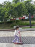小豬彼特女童喇叭褲夏季薄款褲子兒童涼感運(yùn)動(dòng)褲女大童微喇褲休閑長(zhǎng)褲夏裝 18371紫色 120 cm 曬單實(shí)拍圖