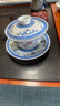 清彩景德鎮(zhèn)陶瓷功夫茶具手工手繪斗彩團(tuán)菊三才蓋碗仿古釉下五彩三才碗 青花斗彩團(tuán)菊三才蓋碗 曬單實(shí)拍圖