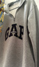 Gap男女裝碳素磨毛字母logo抓絨立領(lǐng)衛衣上衣609264灰色M (170/92A) 亞洲尺碼 曬單實(shí)拍圖