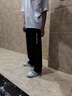 涉影冰絲休閑褲男士夏季薄款運(yùn)動(dòng)寬松直筒褲子男速干垂感闊腿長(zhǎng)褲大碼 黑色 XL （120-140斤） 曬單實(shí)拍圖
