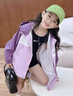 G.duck小黃鴨童裝女童沖鋒衣三合一春秋冬款兒童風(fēng)衣女孩夾克中大童外套 紫色 150碼建議140-150cm11-12歲cm 曬單實(shí)拍圖