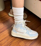 明月歸襪子女春夏薄款顯瘦長(cháng)筒襪學(xué)院風(fēng)jk堆堆襪配小皮鞋白色小腿襪 白色(三雙裝) 曬單實(shí)拍圖