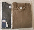 BINYUXD【二件裝】t恤男純色半截袖純棉衣服夏季寬松學生打底衫潮短袖男 【二件】卡其+鐵灰 2XL (建議150-165斤 ) 曬單實拍圖