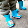 韓采爾 HANCRERS新款男童可愛卡通小豬兒童防雨雨鞋小童PVC幼兒園寶寶雨靴 528玉蘭(加絨) 31 ：內(nèi)長17.8cm 曬單實(shí)拍圖