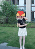 沂歆秋季裙子女短裙半身裙夏裝高級感百褶裙a字蛋糕蓬蓬裙百搭純欲 【白色】蝴蝶結蛋糕短裙 L 【建議體重約105-120斤】 曬單實(shí)拍圖