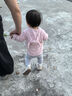 泰蘭尼斯秋季嬰兒步前鞋軟底爬站男女寶寶學(xué)步地板鞋白/杏色21碼 曬單實拍圖