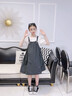 迪士尼女童連衣裙套裝2024夏季新款女大童夏裝裙子兒童小女孩夏天背帶裙 咖色 120 曬單實(shí)拍圖
