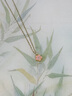 中國(guó)黃金（CHINA GOLD）桃花黃金項(xiàng)鏈女足金好運(yùn)吊墜七夕情人節(jié)禮物送女朋友老婆生日紀(jì)念 足金粉色小桃花吊墜【贈(zèng)S925鏈】+證書(shū)禮盒 曬單實(shí)拍圖