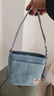 Lee包包女包水洗丹寧手提包送女友情人節禮物水桶包時(shí)尚單肩腋下包 復古淺牛仔藍 曬單實(shí)拍圖