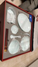 景德鎮(zhèn)純色陶瓷餐具套裝影青釉家用中式吃飯碗湯碗魚盤整套喬遷搬家禮物 【10人宴會裝】影青56頭-紅禮盒 曬單實拍圖