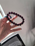 寶拉布菲天然石榴石紫牙烏手鏈女正品原石手串送女友送媽媽母親節禮物 8mm-天然巴西紫牙烏石榴石 曬單實(shí)拍圖