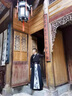稻橙漢服男成人中國(guó)風(fēng)情侶古裝武俠客書(shū)生學(xué)生女套裝氣仙cp表演班服 墨蓮/上衣+裙子 L 曬單實(shí)拍圖