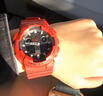 卡西歐（CASIO）男士手表G-SHOCK黑金雙顯學(xué)生防水運動黑武士電子石英日韓表禮物 本命年紅 GA-100B-4A 曬單實拍圖