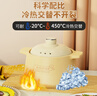 miquerkuqi電燉鍋電砂鍋煲湯鍋分體式全自動(dòng)智能無涂層陶瓷鍋熬湯燃?xì)饧矣灭B(yǎng)生3-4人用耐高溫明火砂鍋 砂鍋+底座B米萊白A1 2L 曬單實(shí)拍圖