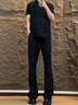 潮韓都2025新款牛仔褲男春秋夏季休閑褲薄款顯瘦褲子美式vibe彎刀微喇褲 黑色-G825 XL （130-145斤） 曬單實(shí)拍圖