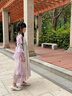 芭米諾漢服女童春秋款中國風(fēng)2025新款古風(fēng)超仙氣連衣裙夏季兒童古裝春裝 紫色 110 曬單實(shí)拍圖