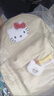 韓版ins小清新可愛(ài)甜美少女雙肩包凱蒂貓書(shū)包少女心卡通雙肩包 黃色 曬單實(shí)拍圖