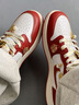 耐克（NIKE）婚鞋男鞋女鞋 新中式國(guó)風(fēng)AJ1紅色秀禾婚鞋情侶鞋送老婆休閑鞋板鞋 金玉良緣-AJ婚鞋 曬單實(shí)拍圖