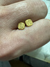 老廟黃金耳釘精品5G爆閃方形碎碎冰耳環(huán)送女友老婆生日七夕情人節禮物 足金方形碎碎冰耳釘約1.2g 曬單實(shí)拍圖
