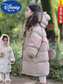 迪士尼女童羽絨服冬裝2024新款中小童冬季時(shí)尚洋氣加厚中長(cháng)款白鴨絨外套 米白色普通款 100建議身高一米寶寶 曬單實(shí)拍圖