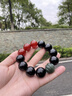 月石緣黑曜石紅瑪瑙手串和田玉十二生肖綠檀轉(zhuǎn)運珠盤玩虎眼石串珠手鏈 黑曜石紅瑪瑙手串 貔貅 曬單實拍圖