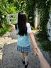 閃動(dòng)少女（SHANDONGSHAONV）JK制服jk日系校供學(xué)生馬甲疊穿格裙毛衣背心套裝學(xué)院風(fēng)針織衫上衣 v湖藍(lán)背心+短袖+璃海+粉波點(diǎn)領(lǐng)結(jié) M 曬單實(shí)拍圖