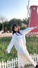 紫涵（ZIHAN）紫涵長(zhǎng)款防曬襯衫外套女2025年夏季新款透氣輕薄藍(lán)色簡(jiǎn)約寬松上衣 云朵藍(lán) M 曬單實(shí)拍圖